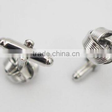 Factory Supply Top Quality Cheap Copper Metal Silk Knot Cufflinks photo-6