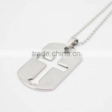 Trendy Cross Jewelry Stainless Steel Dog Tags Necklace