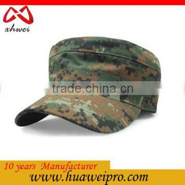 Good Quality Blank Army Cap Wholesale Custom Green Camouflage Hat Military