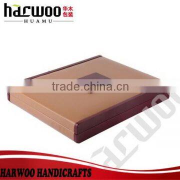 High-end brown leather jewelry gift box