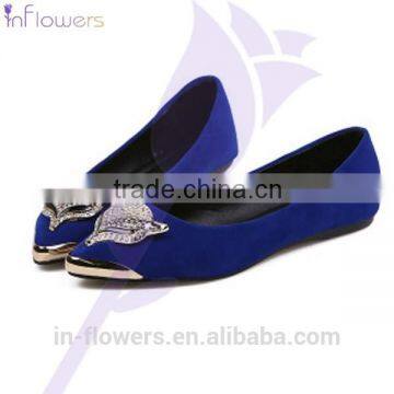 2015 Spring Newest European and American Shallow Mouth Beaded Flat Pointed Shoes Women Shoes photo-4