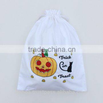 Embroidery Halloween drawstring bags, laundry bag