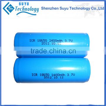 rechargeable li-ion battery icr18650 3.7v 2400mah