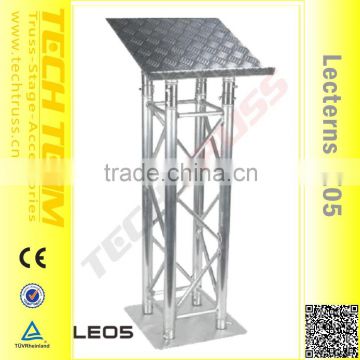 LE05 1.2m Height Aluminum Square Truss Lecterns with Textured Plate.