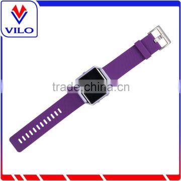 For Fitbit Blaze Bands,Soft Silicone Watch Band Replacement Wrist Strap With Black Metal Frame Case for Fitbit Blaze photo-5