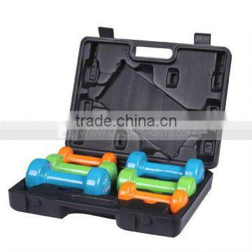 VINYL/NEOPRENE DUMBBELL SET,12KG,colorful dumbbell set