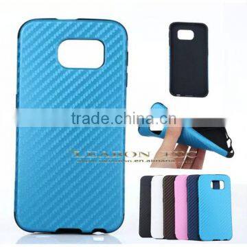 High Quality Ultrathin Carbon Fiber Style Soft TPU Back Cover Case For Samsung Galaxy S6 photo-2
