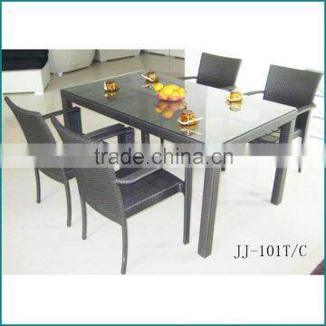 Cheap wholesale rattan dining set furniture JJ-101TC