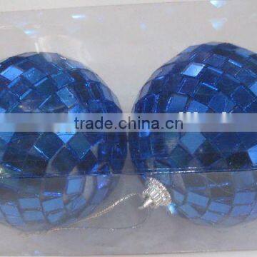 8cm Blue color Christmas mirror ball