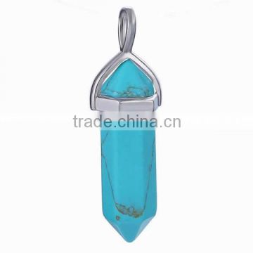 Quartz Jewelry Crystal Pointed Pendulum hexagon Pendant Pendant