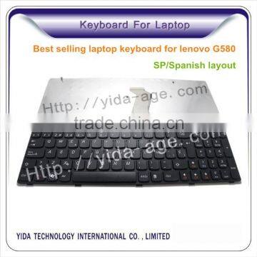 Best selling SP Layout laptop Keyboards for Lenovo G580 black