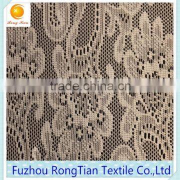 Fashion cotton cord embroidery floral lace fabric for curtains