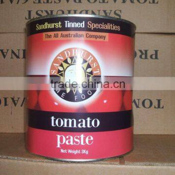 3kg Canned Tomato Paste with paper label package for Australia