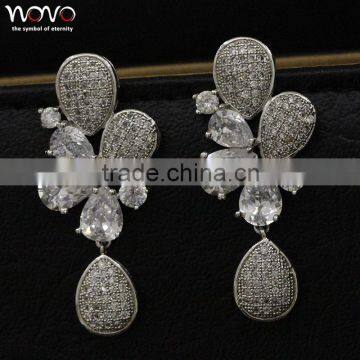 Brass Silver Color Plated earring jewelry