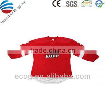 Ice Hockey Jersey Sports Shirt, Fast Drying/Sweat Absorbing, Customized Printings are Accepted