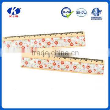 Hot promotional school stationery students wooden ruler with good quality