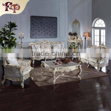 Classic living room furniture-hand carved sofa set