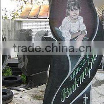 rose shape black monument