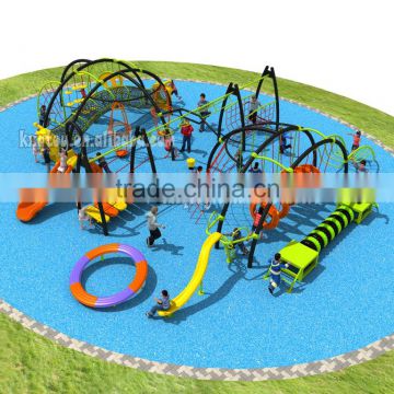 adventure outdoor amusement park fitness equipment with slides and climbs