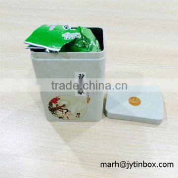 Hinged Tea Tin Box Storage Tin Can photo-6