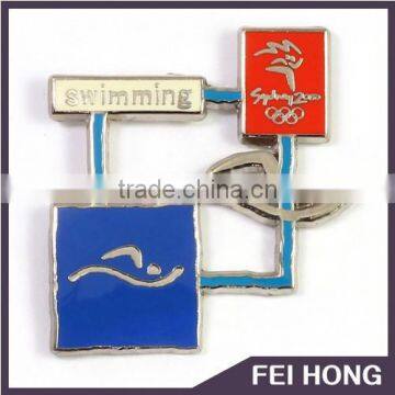 Manufacturer sport olympic souvenir swimming sport pin badge