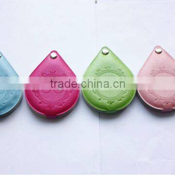 2015 Newly Glasses Embossed Leather Vanity Mirror for Wholesale,ME301-A