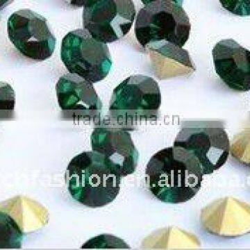 machine cutting pointback crystal glass stones