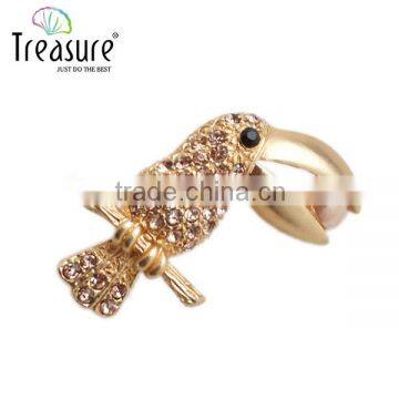 Latest Model Fashion 2015 New Products Parrot Fashion Rhinestone Men's Brooch Jewelry China photo-6