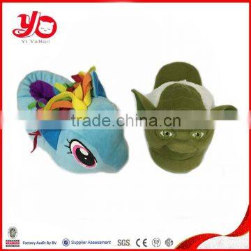 Chinese factory Custom plush indoor animal slippers