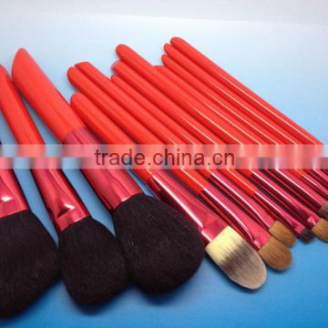 red handle goat hair/sable hair makeup brushes 13pcs