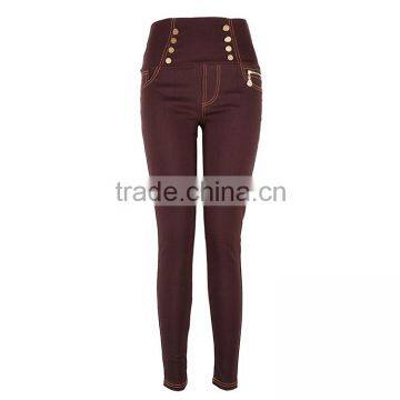 2015High-Waisted Trousers ladies trouser cutting,ladies Harem Pants,Fashion twill woven leggings