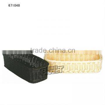671048-RE Rattan Modern Baskets/plastic Rattan Basket/pp Tableware Rattan Baskets