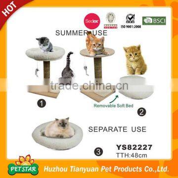 Fashion Design Warm Plush Removable Cat Bed For Seperate Use Cat Scratcher Sample
