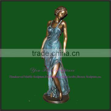 Garden Bronze Lady Statue