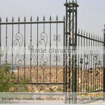 wrought iron garden gate fence