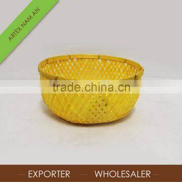 Vietnam Cheap High Quality small Bamboo storage basket / bamboo fruit basket, bamboo bread basket