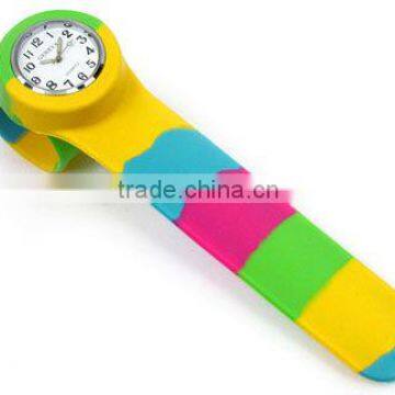 Fashion Rainbow Silicone Slap Sport Quartz Watch For Gifts With Size Customized photo-2