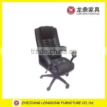 free logo leather high back black modern swivel chair executive leather office chair