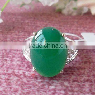 Hot Sale Custom Design 925 Sterling Silver Chalcedony Finger Ring