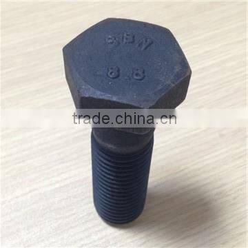 High Strength Din933 Hex Bolt Black Color