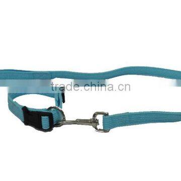 Wholesale Dog leashes & collars adjustable pets lead webbing strap;dog collar&leash set