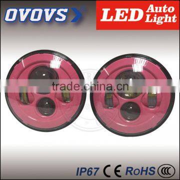 2016 Hot Sales 7inch Led J-eep Wrangler Headlights 40w Pink Base High Beam 12v for J-eep Cars photo-2