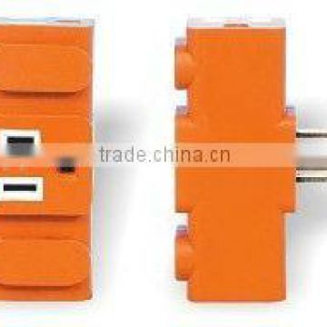 US 125V 15A 3-PRONG Triple NEMA 5-15R Plug adapter