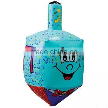 high quality large inflatable Hanukkah Dreidel decoration with cartoon emoji