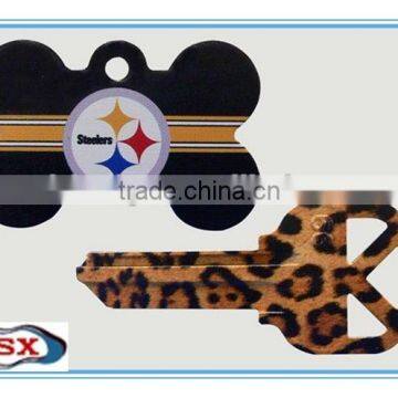 Promoting small coloured bone shaped pet tag customized ID dog tags with epoxy now arrival