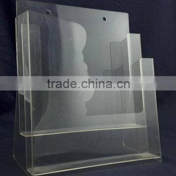 Customized acrylic brochure holder wall mounted