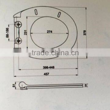 Easy installation UF toilet lid