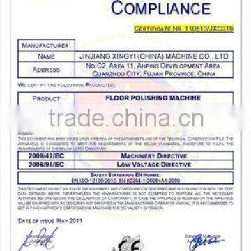 Certification of complance