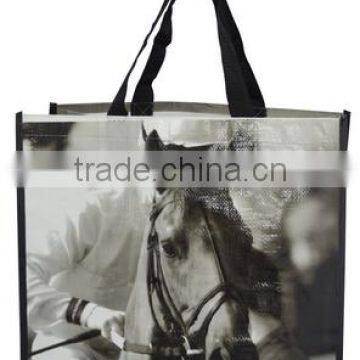 cheap recycled custom printing shopping tote laminated pp woven bag