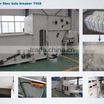 Polyester fiber bale opening machine